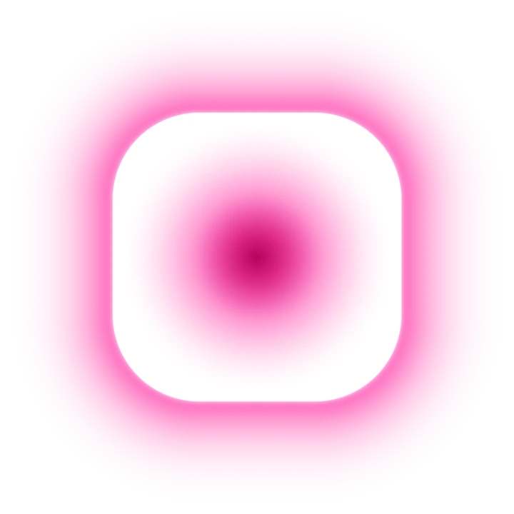 The BLUSH card, a white glass card blushing magenta from within